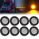 8pcs 2.5 Inch Round Amber 13 Led Side Marker Lights Clearance With Ref.... Fixed Price $55.28.