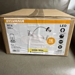 Sylvania Pack Of 12 4" Led Retrofit Light Bulb, Rt4 50w, 550 Lumens, Dimmable. Fixed Price $27.99.