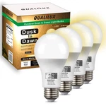 Qualilux Dusk To Dawn Led Light Bulbs Outdoor, E26 4 Pack, Warm White. Fixed Price $23.23.