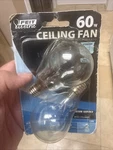 Feit Electric 60w A15 Ceiling Fan Bulbs Clear Intermediate Base 2 Pack. Fixed Price $11.90.