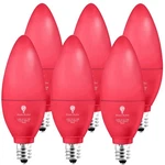 6 Pack Bluex Led Red Light Bulb - 4w (40w Equiv) E12 Base Party Home Holiday Dec. Fixed Price $28.98.