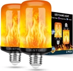 Y- Stop Upgraded Led Flame Light Bulbs, 4 Modes Flickering Bulb 2 Pack. Fixed Price $26.84.
