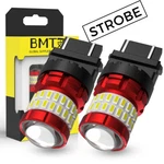 2x Strobe Flashing Blink 3157 3156 Led Reverse Backup Light Bulbs White 2800lm. Fixed Price $13.99.