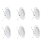 Feit Electric 5/6" Led Retrofit Recessed Light 5cct Dimmable Baffle Trim 6 Pack. Fixed Price $24.99.