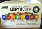 Feit Electric Color Light Bulbs 60 Pack Red, Orange, Blue, Green, Yellow Nib. Fixed Price $49.99.
