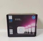 Philips Hue A19 4 Bulb Starter Kit With Bridge Smart Led White Color Ambient New. Fixed Price $105.40.