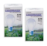 Chromalux Light Bulb Frosted-60w - 1 (pack Of 2 Count 1), White. Fixed Price $38.38.