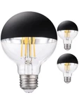 Torchstar Dimmable Half Chrome G25 Led Bulb, 7w (75w Eqv.), Anti-glare. Fixed Price $51.65.