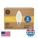 Ge Relax Led Light Bulbs Candle Soft White 40 Watts Clear Decorative B11. Fixed Price $63.51.