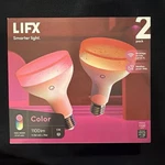 Lifx Color, 1100 Lumens Br30 E26, 2.4ghz Wi-fi Smart Led Light Bulb, Billions. Fixed Price $55.00.