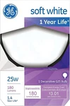 Ge 12982 Soft White 25 Watt 3 Inch Decorative Medium Base Globe Light Bulb. Fixed Price $33.89.