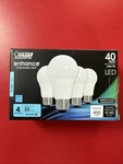 Feit Elec. 40watt 4 Pack A19 Led Light Bulbs 450 Lumens 22 Year Lifespan New. Fixed Price $14.95.