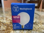 Westinghouse 03840 Globe Bulb 60w 120v Inside White G-16 1/2 Candelabra Base. Fixed Price $8.99.