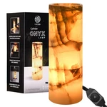 Umaid Handcrafted Onyx Marble Table Lamp - Natural, Unique, Dimmable Amber Glow. Fixed Price $79.87.