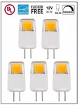 Cbconcept Ul-listed 12v G6.35 Led Bulb, 5-pack, 1.7w, Dimmable, 220lm,warm White. Fixed Price $20.95.
