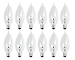 (12 Bulbs) Sylvania 13657 Chandelier Light Bulb, 15 Watt Bent Tip B10. Fixed Price $16.77.