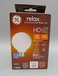 Ge Soft White Relax Frosted Finish Hd Led G25 Globe 40w Dimmable Light Bulb. Fixed Price $8.97.