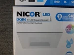 Lot Of 2 Nicor Dqr6 6" Led Square Retrofit Kit Nib. Fixed Price $22.00.