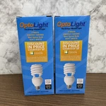 Optolight 3-way Soft White Bulb 1700 Lumens Mini Spiral Op-cfl-3w-26w (2-pack). Fixed Price $8.00.