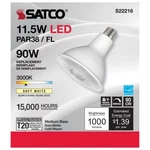 Satco S22216 - 11.5 Watt Par38 Led Bulbs 3000k 120 Volts (6 Pack). Fixed Price $53.94.