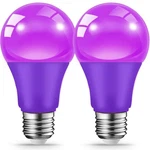 Jaheks Purple Light Bulbs For Outdoor Porch, 9w(60w Equivalent) E26 Base Led .... Fixed Price $9.60.