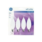 Ge Decorative Bulb White 25 W Pack / 4. Fixed Price $68.45.