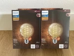 Lot Of 2 Philips Dimmable Vintage 60w Amber G25 Led Decorative Light Bulb, New. Fixed Price $19.99.