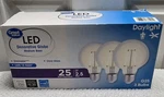 Great Value Led Light Bulb G25 3w Eqv 25w Softwhite E26 Base Dimmable 3 Pack. Fixed Price $19.00.