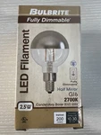 New Bulbrite Led G16 Filament Bulb Half Mirror Chrome 2.5w E12 2700k #776771. Fixed Price $12.80.