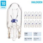 10 Pack 5 Watt T3 1/4 Mini Wedge W2.1x9.5d Base 12 Volt Clear Xenon Bulb. Fixed Price $14.50.