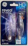 Ge 40w B10 Clear Reveal Chandelier 2 Light Bulbs E12 Candelabra. Fixed Price $17.99.