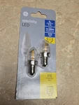 Ge Lighting Led Night Light Bulbs, Candelabra Base 1/2-watt, 2-pk. New Clear. Fixed Price $10.49.
