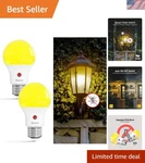 Sunco Yellow Light Bulbs Outdoor A19, Led Bug Lights For Outside Dusk To Dawn.... Fixed Price $20.23.