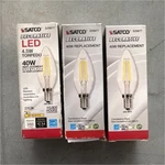 Satco S29877 Led Torpedo Bulb 4.5w 40w Eq 2700k 350lm Clear Candelabra Pack Of 3. Fixed Price $15.00.