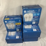 Ge Refresh Led A19 Gu24 Daylight Bulbs 60w & 100w Hd Light Dimmable New -lot Of5. Fixed Price $65.08.