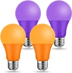 Orange Purple Light Bulbs - 4 Pack 9w 60w &. Fixed Price $17.99.