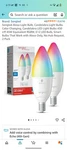 Sengled Bluetooth Multicolor Candelabra Bulbs - 1 Bulb (12 Available). Fixed Price $5.00.