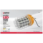 Satco S8939 60 Watt Work Light - Led Hi-lumen Temporary Hi-bay Caged Lamp 5000k. Fixed Price $101.19.