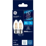 Ge Reveal Led Light Bulbs, Candle Lights, 60 Watts, Clear Decorative B11. Fixed Price $13.90.