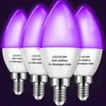 Qualirey 4 Pieces Led Black Light Bulb 6w E12 Base Blacklight Candle Glow I. Fixed Price $29.16.