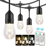 Mlambert 3 Color Outdoor Led Dimmable String Lights For Patio With Remote, Pl.... Fixed Price $55.47.