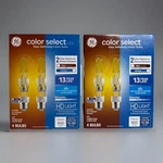 Ge Color Select Led Light Bulbs 60w A19 (4) Pack **lot Of 2**. Fixed Price $9.98.