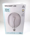 Ikea Molnart Led Bulb 25w E26 160 Lm Large Edison Style Ribbed Glass Gray Tint. Fixed Price $29.99.