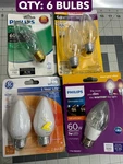 6-bulb Pack Philips F15 Postlight Bulb Clear Frosted 40w 60w Soft White Light. Fixed Price $30.19.