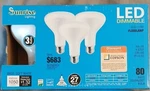 3 Sunrise Led Dimmable Lamp 11w 1050 Lumens Br30 Soft White Bulb Equivalent 80 W. Fixed Price $10.99.
