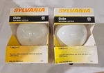 2 Sylvania 60w White Globe Light Bulbs Vanity G40 - New Old Stock. Fixed Price $20.00.