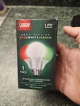 Feit Electric Acre A19 (medium) Auto Cycling Led Bulb Green/red/white 2 Watt. Fixed Price $9.99.