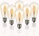 Hession Vintage Led Edison Bulbs 4w St58,equivalent 60w,dimmable,6 Pack E26 Base. Fixed Price $23.46.