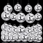 40 Pcs Disco Balls Ornaments Silver Mini Reflective Mirror Ball C. Fixed Price $23.53.