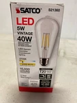 Satco S21360 5w Vintage Edison Dimmable Led Bulb, E26, 425lm, 2700k, 90cri. Fixed Price $9.07.